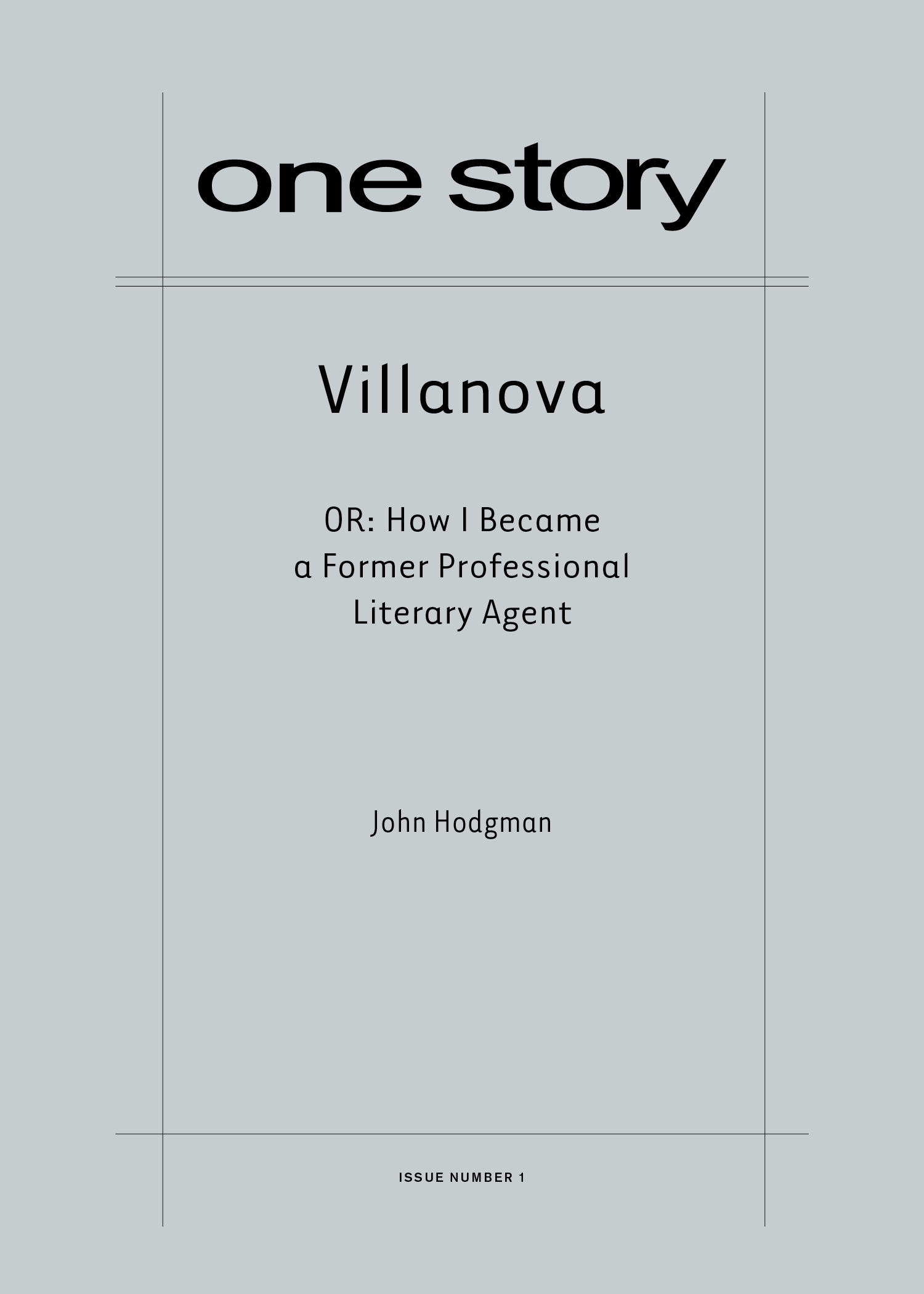 Villanova or: How I Became a Former Professional Literary Agent Cover