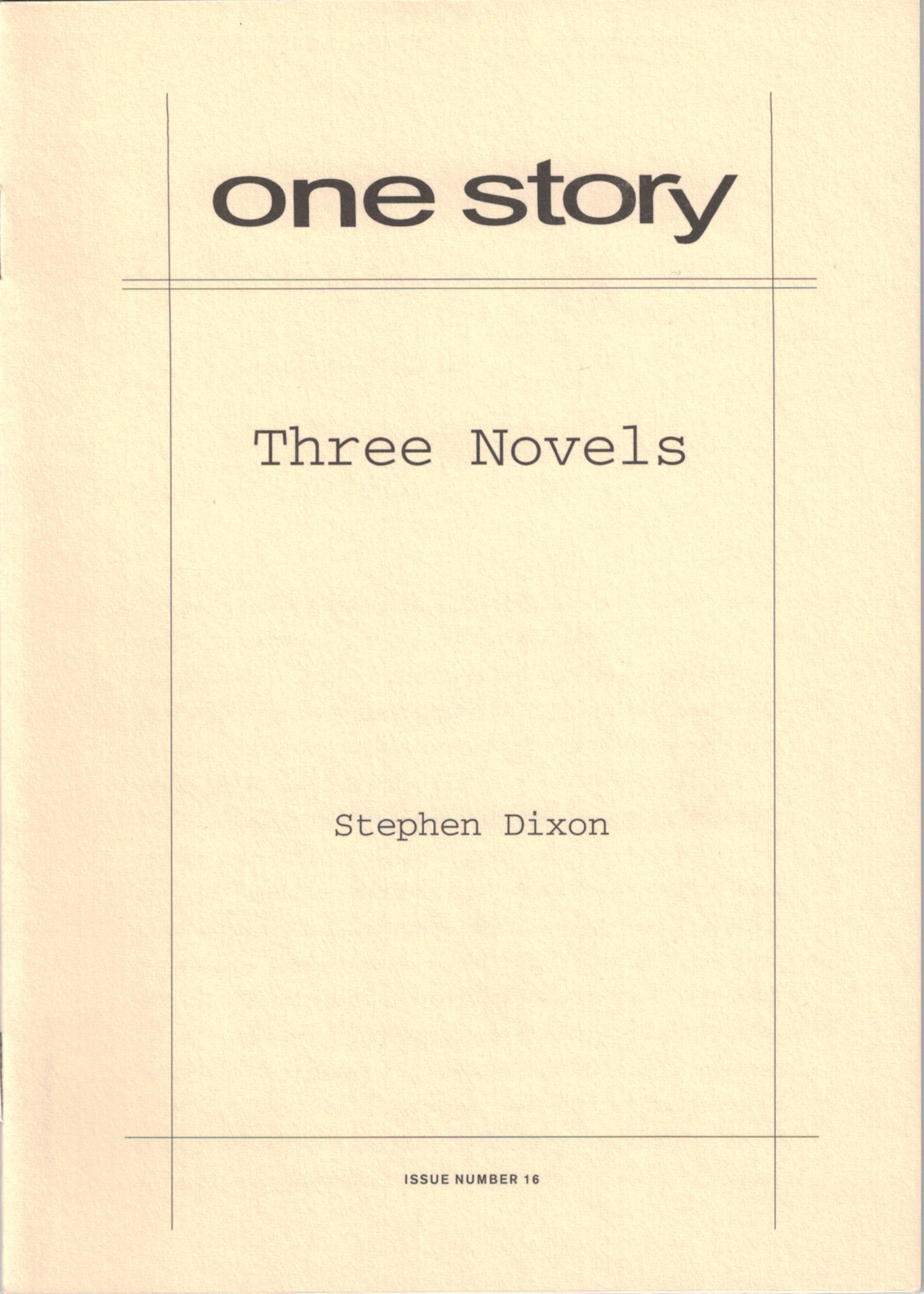 Three Novels Cover