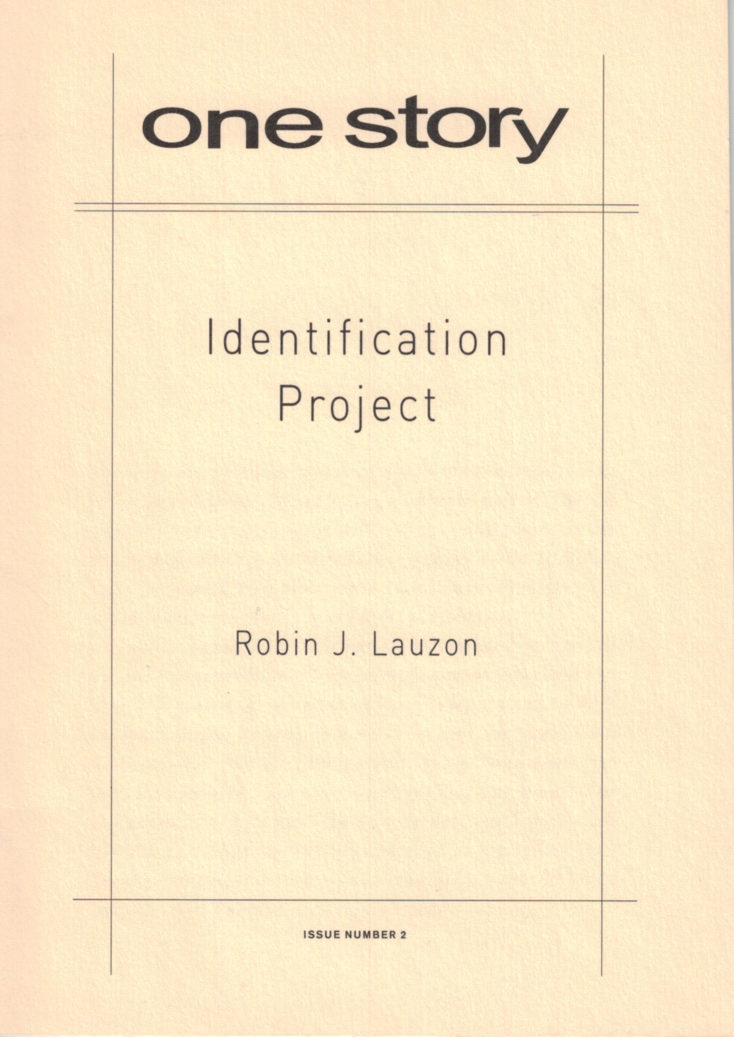 Identification Project Cover