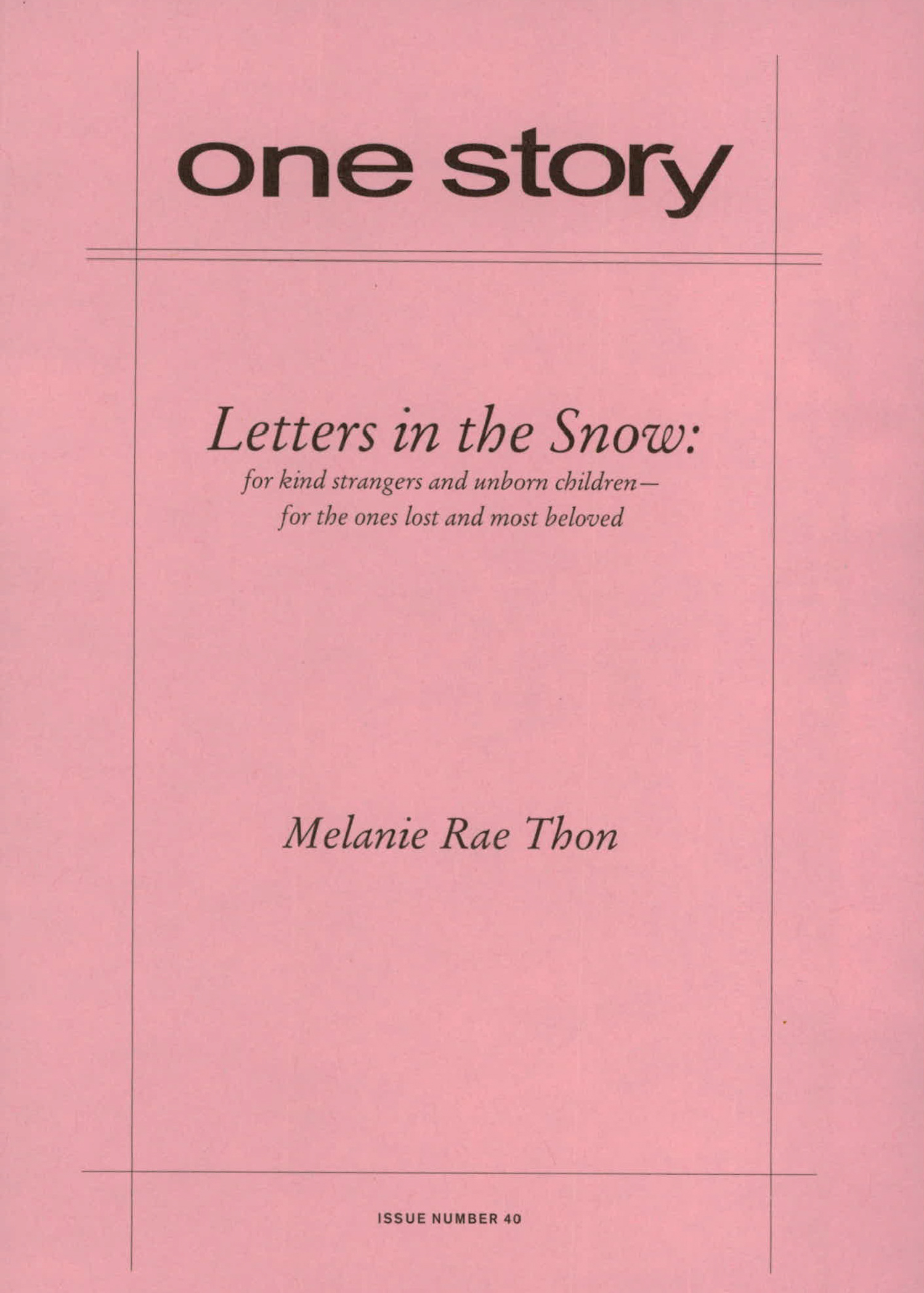 Letters in the Snow Cover