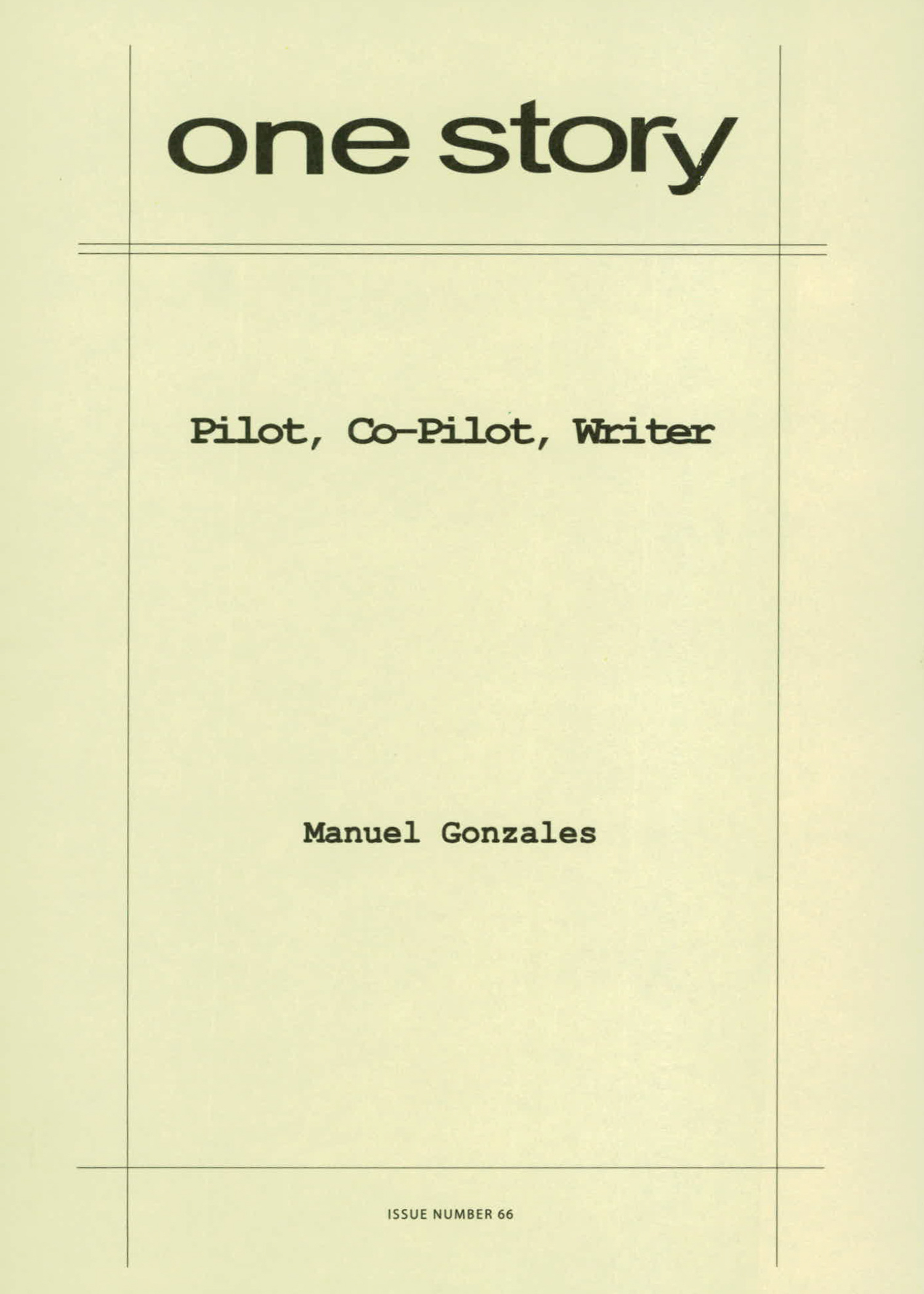 Pilot, Co-Pilot, Writer Cover