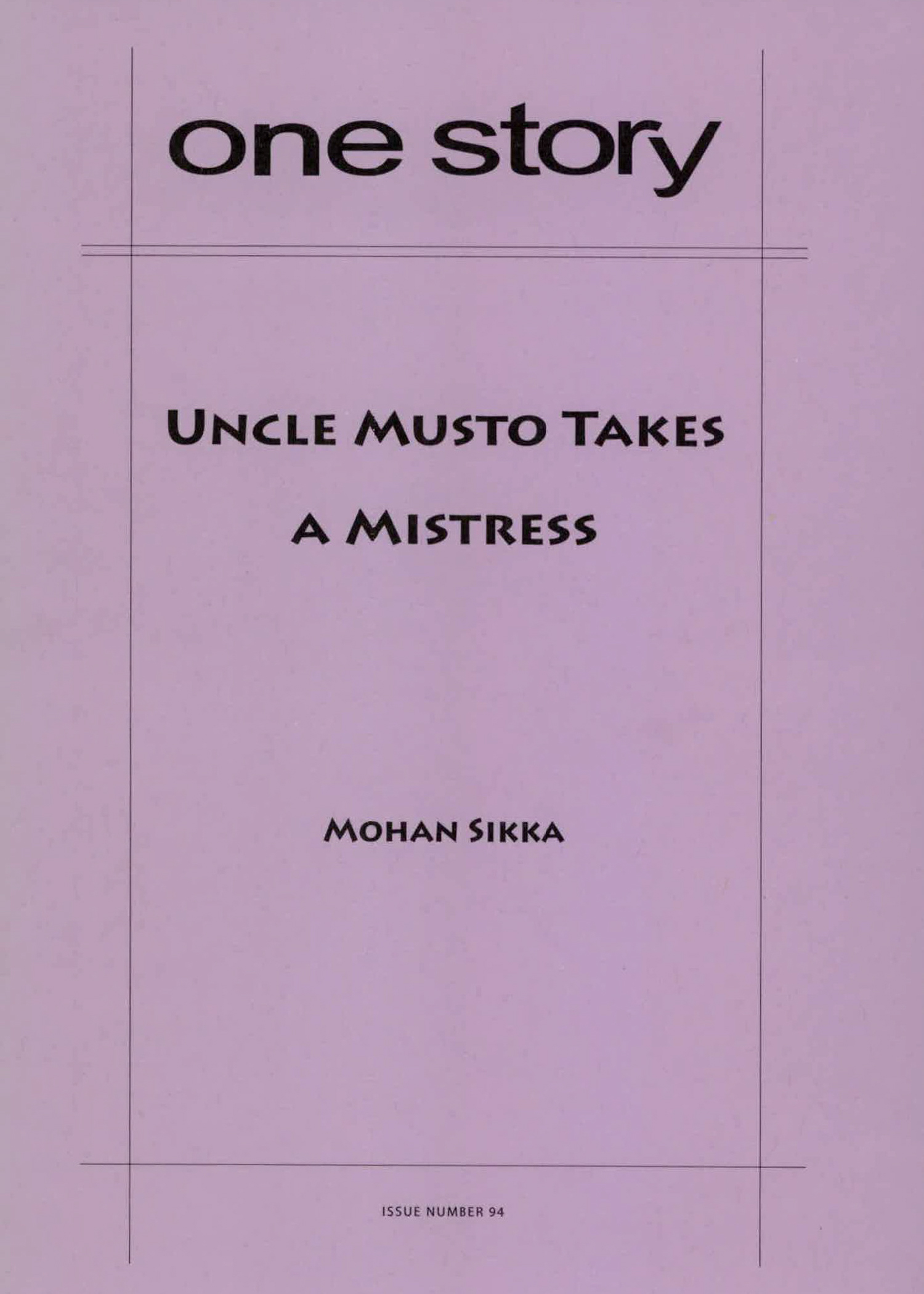 Uncle Musto Takes a Mistress Cover